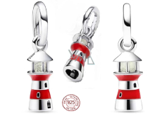 Charm Srebrny 925 Latarnia świecąca w ciemności, zawieszka na bransoletkę symbol