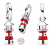 Charm Srebrny 925 Latarnia świecąca w ciemności, zawieszka na bransoletkę symbol