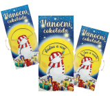 Bohemia Gifts Wąnocna interaktywna czekolada z życzeniem Bałwan 100 g