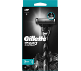 Gillette Mach3 Charcoal golarka + 2 wkłady zapasowe dla mężczyzn