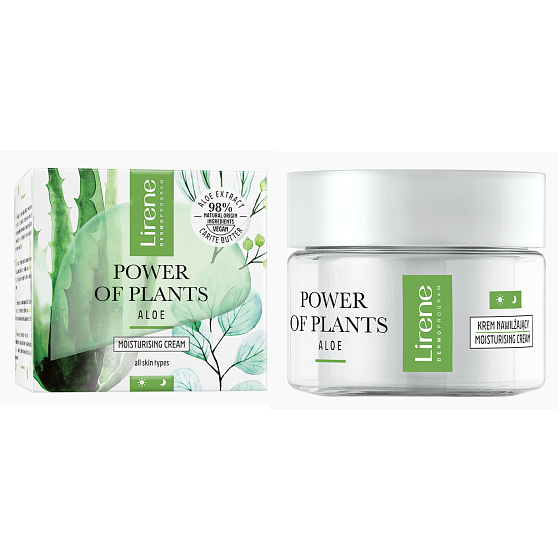 Lirene Power of Plants Aloe Vera nawilżający krem do twarzy 50 ml
