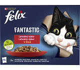Felix Fantastic saszetki dla kotów z kurczakiem, wołowiną, królikiem i jagnięciną, 12 × 85 g