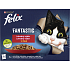 Felix Fantastic saszetki dla kotów z kurczakiem, wołowiną, królikiem i jagnięciną, 12 × 85 g