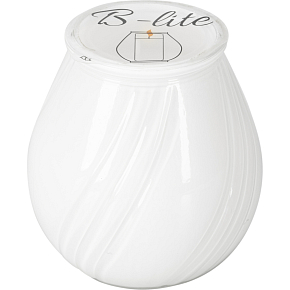 B-lite świeca ogrodowa w szkle, biała, 120 g