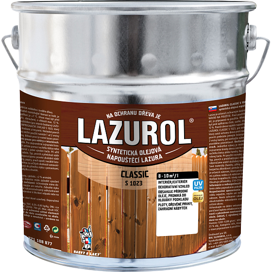 Lazurol Classic S1023 cienkowarstwowa lazura do drewna z zawartością olejów, 0000 bezbarwny, 9 l