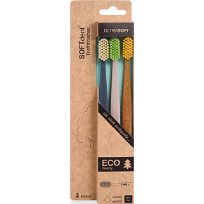 SOFTdent Eco szczoteczka do zębów, ekstra miękka, 3 szt.