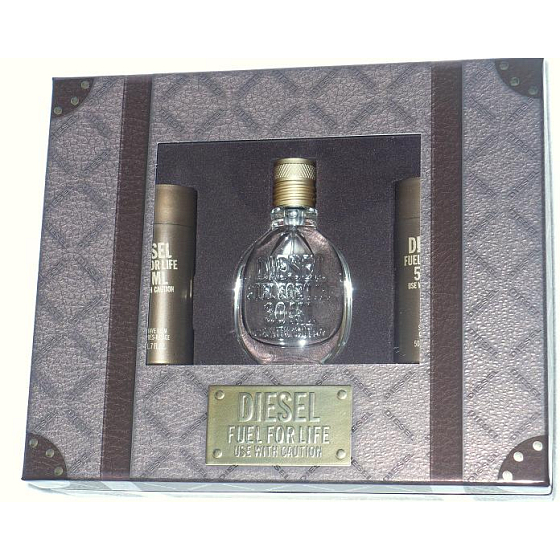 Diesel Fuel for Life toaletní voda 30 ml + sprchový gel 50 ml + balzám po holení 50 ml, dárková sada