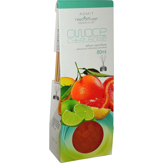 Reed Diffuser Citrusy vonné tyčinky osvěžovač vzduchu 80 ml
