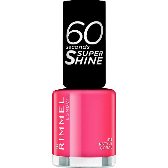 Rimmel London 60 Seconds Super Shine Nail Polish lak na nehty 415 Instyle Coral 8 ml
