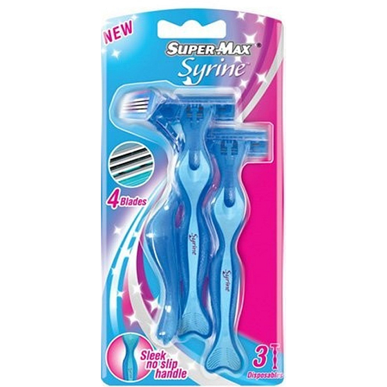 Super-Max Syrine 4břitý holicí strojek pro ženy 3 kusy