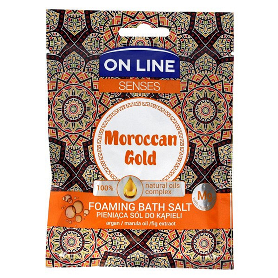 On Line Senses Moroccan Gold pěnivá sůl do koupele 80 g