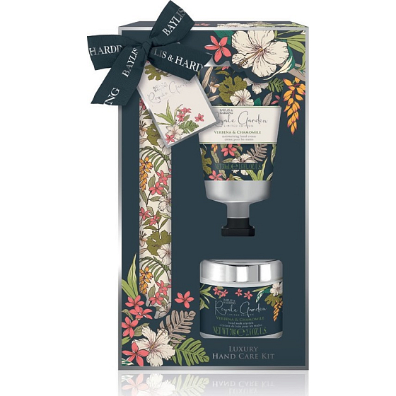 Baylis & Harding Královská zahrada Verbena a Heřmánek sůl do koupele 70 g + krém na ruce a nehty 50 ml + pilník na nehty, kosmetická sada