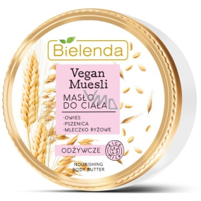Bielenda Vegan Muesli Pšenice + Oves + Rýžové mléko vyživující tělové máslo 250 ml