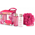 Grace Cole Pink Peony & Vetiver sprchový gel 100 ml + tělové mléko 100 ml + koupelová žínka, kosmetická sada
