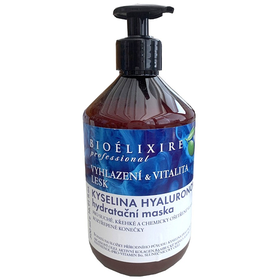 Bioelixire Kyselina Hyaluronová hydratační maska na vlasy suché, lámavé 500 ml
