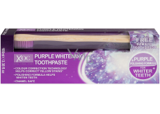 Xoc Purple Whitening wybielająca pasta do zębów 100 ml + bambusowa szczoteczka do zębów 1 sztuka