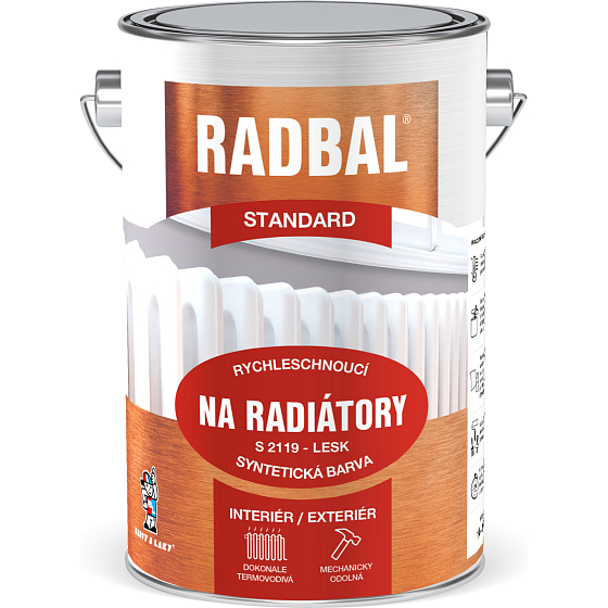 Radbal Standard S2119 farba do grzejników, biała, 4 l