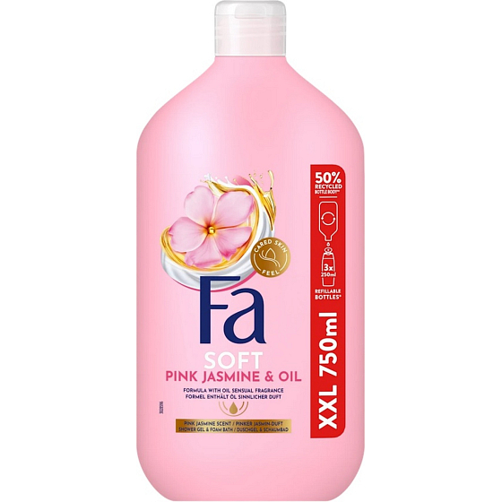 Fa Magic Oil Pink Jasmine żel pod prysznic i pianka do kąpieli 750 ml