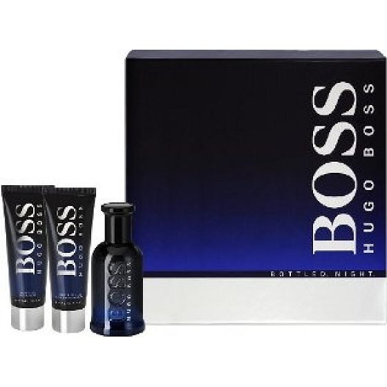 Hugo Boss Bottled Night toaletní voda 50 ml + balzám po holení 50 ml + sprchový gel 50 ml, dárková sada