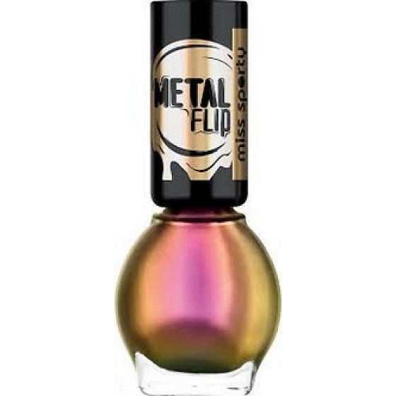 Miss Sporty Metal Flip lak na nehty 040 Tmavě bronzový 7 ml