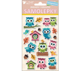 Samolepky hologramové sovičky 19 x 10 cm