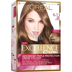 Loreal Paris Excellence Creme barva na vlasy 6.13 Blond tmavá béžová
