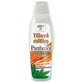 Bione Cosmetics Panthenol + Cannabis tělové mléko pro všechny typy pokožky 500 ml Bione Cosmetics Panthenol + Cannabis tělové mléko pro všechny typy pokožky 500 ml