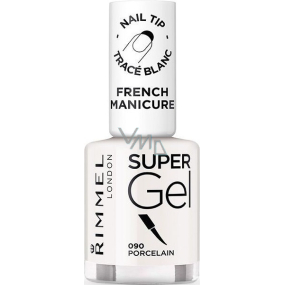 Rimmel London Super Gel French Manicure lak na nehty 090 Porcelana 12 ml