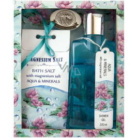 Bohemia Gifts Aqua Minerály Magneziová sůl a extrakt z mořských řas sprchový gel 200 ml + sůl do koupele 150 g kosmetická sada