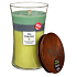 WoodWick Trilogy Woodland Shade - Lesní stín vonná svíčka s dřevěným knotem a víčkem sklo velká 609,5 g