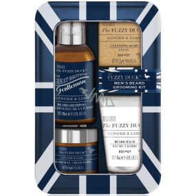 Baylis & Harding Men Zázvor a Limetka šampon na vousy 100 ml + vosk na vousy 50 g + balzám na vousy 30 ml + toaletní mýdlo 25 g, kosmetická sada pro muže