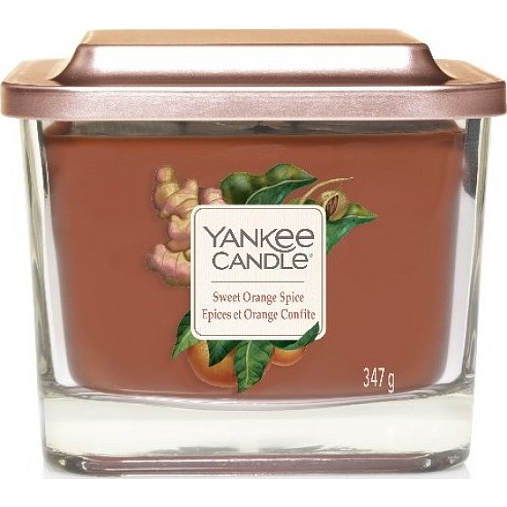 Yankee Candle Sweet Orange Spice - Sladký pomeranč a koření sojová vonná svíčka Elevation střední sklo 3 knoty 347 g
