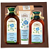 Green Pharmacy Heřmánek a Lněný olej šampon na barvené vlasy 350 ml + kondicionér na vlasy 300 ml + krém na ruce 100 ml + Brusinka balzám na rty 3,6 g, kosmetická sada