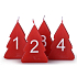 Emocio Advent Stromek svíčka červená 52 x 80 mm 4 kusy