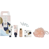 Grace Cole Pomarańcza & Ylang ylang krem do łóć 50 ml + krem do ręk i paznokci 50 ml + żel do prysznica 50 ml + kule do wanny 80 g + gębka do wanny, zestaw kosmetyczny dla kobiet