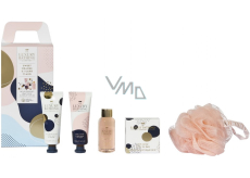 Grace Cole Pomarańcza & Ylang ylang krem do łóć 50 ml + krem do ręk i paznokci 50 ml + żel do prysznica 50 ml + kule do wanny 80 g + gębka do wanny, zestaw kosmetyczny dla kobiet