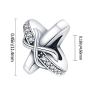 Charm Srebrna 925 Nieskończoność, koralik na bransoletkę symbol