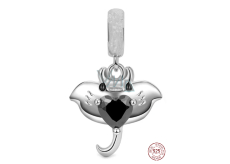 Charm Srebrny 925 Manta, zawieszka na bransoletkę z węża