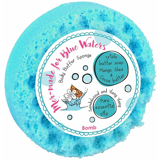 Bomb Cosmetics Mermade for Blue Water naturalna gąbka do masażu pod prysznic 200 g