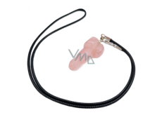 Růženin Penis amulet pro plodnost, přívěsek přírodní kámen ručně broušený 3 cm, kámen lásky