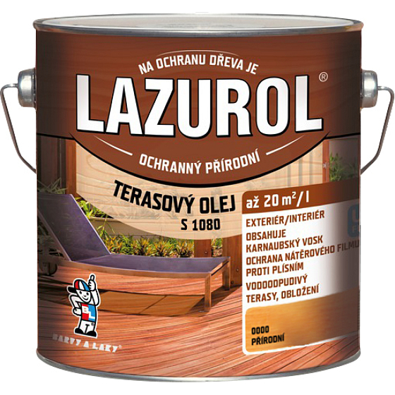 Lazurol s1080 olej do terrasse bezbarwny, 2,5 l