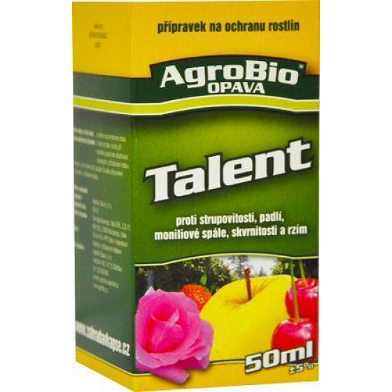 AgroBio Talent přípravek proti plísním, padlí, strupovitosti, skvrnitosti a rzím na ochranu rostlin 10 ml F470L3P050 3/2023