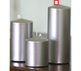 Lima Metal Serie świeczka srebrna wałec 80 x 200 mm 1 sztuka