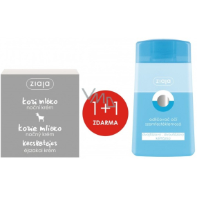 Ziaja Kozí mléko regenerační noční krém 50 ml + dvoufázový odličovač očí 120 ml, duopack