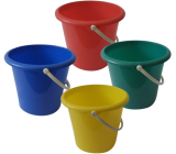 Wiadro plastikowe, bez wylewki, różne kolory, 5 l