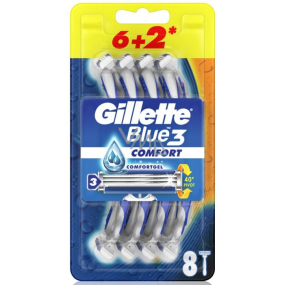 Gillette Blue 3 Comfort 3-brzytwy golarka dla mężczyzn 8 sztuk