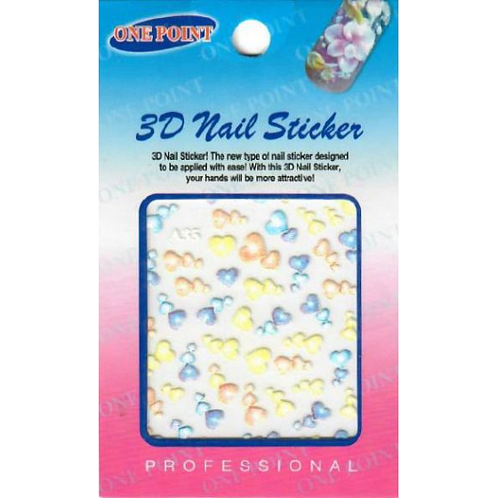 Nail Stickers 3D nálepky na nehty 1 aršík 10100 A35