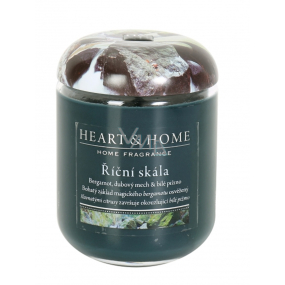 Heart & Home Říční skála Sojová vonná svíčka velká hoří až 70 hodin 340 g