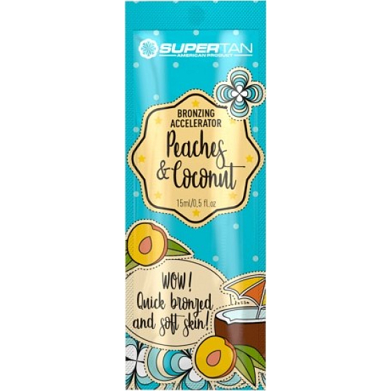 SuperTan Peaches & Coconut jednorázový krém do solária sáček 15 ml