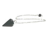 Wahadło Goldstone niebieski Awenturyn 2,5 cm + 18 cm łańcuszek z koralikiem, kamień ambicji